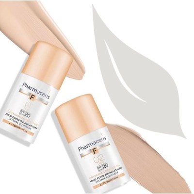 Αντηλιακό SPF50+ με Κάλυψη PHARMACERIS F Sun Correction Fluid Foundation SPF50+  30ml